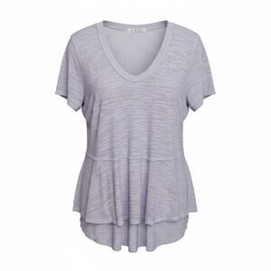 We The Free Oversized High Low Heather Lavender Thin Tee